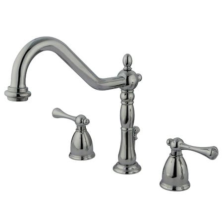Kingston Brass 8" Widespread Bathroom Faucet, Chrome KB7971BL